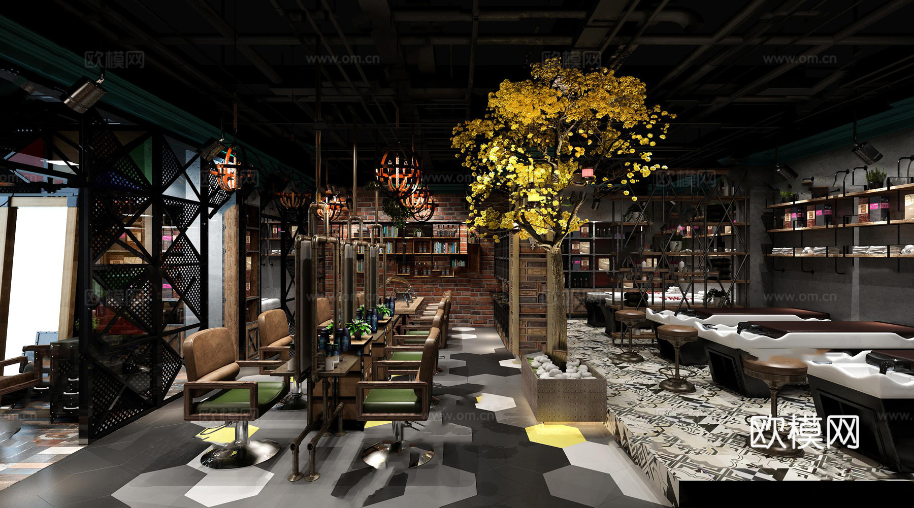 理发店理发店3d模型