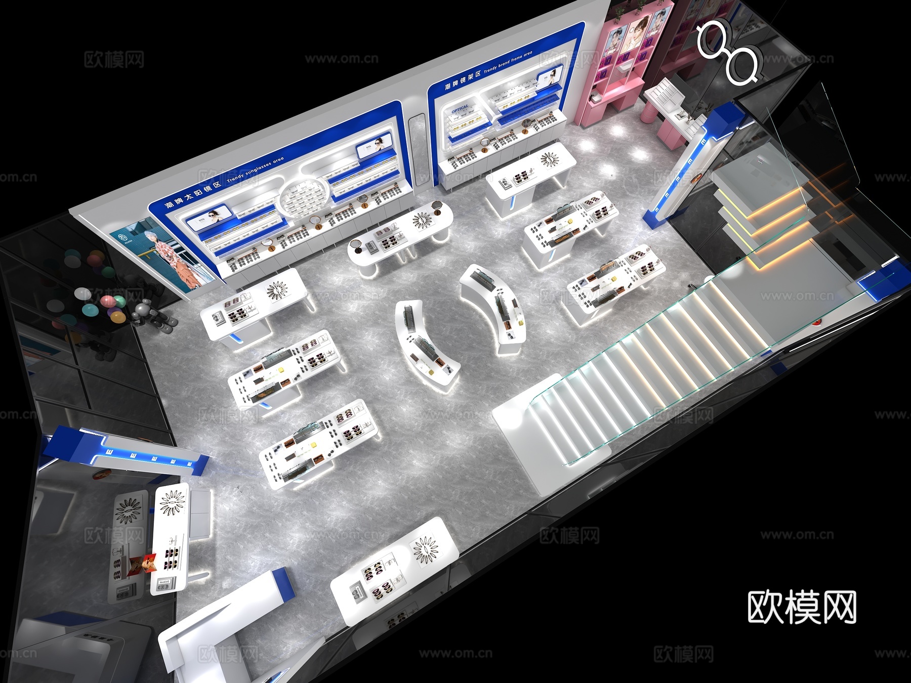 现代眼镜店3D模型3d模型