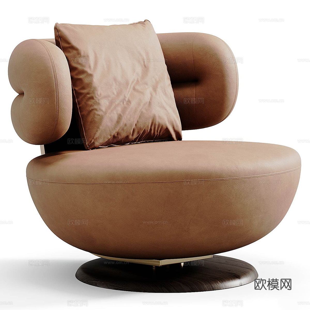 现代意式奶油风 MONE 扶手椅3d模型