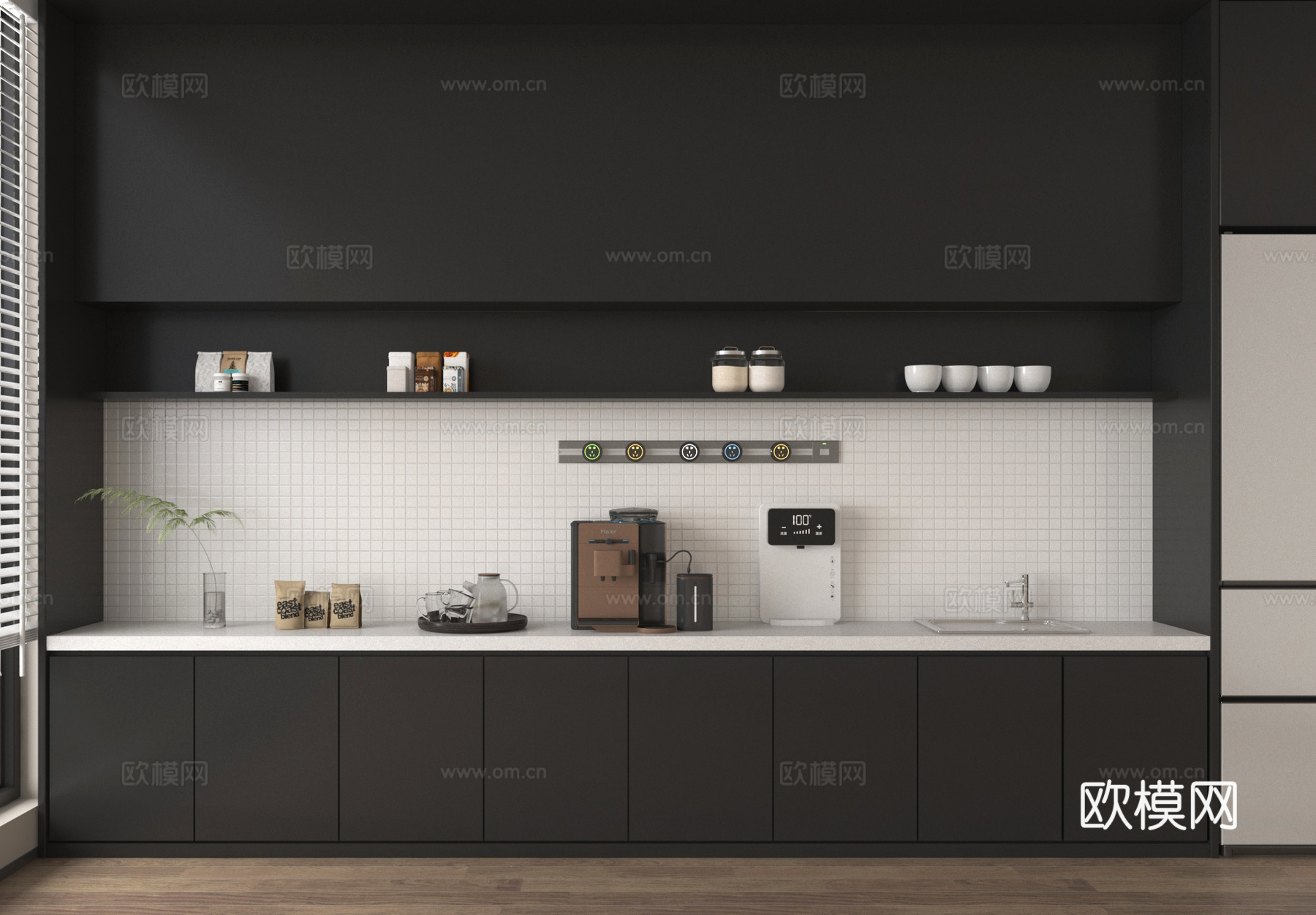 茶水间 直饮机 咖啡机3d模型
