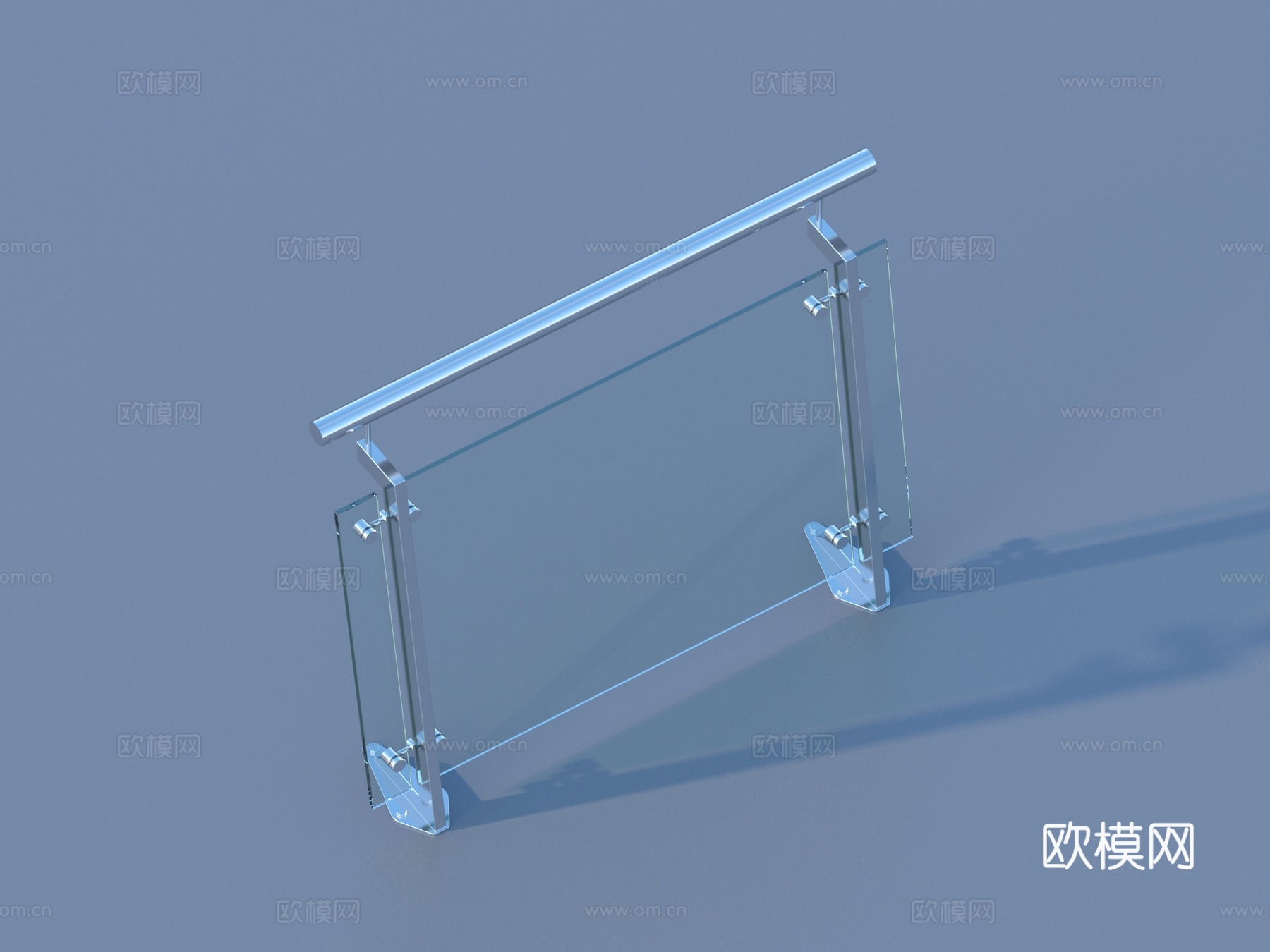 玻璃栏杆 护栏3d模型