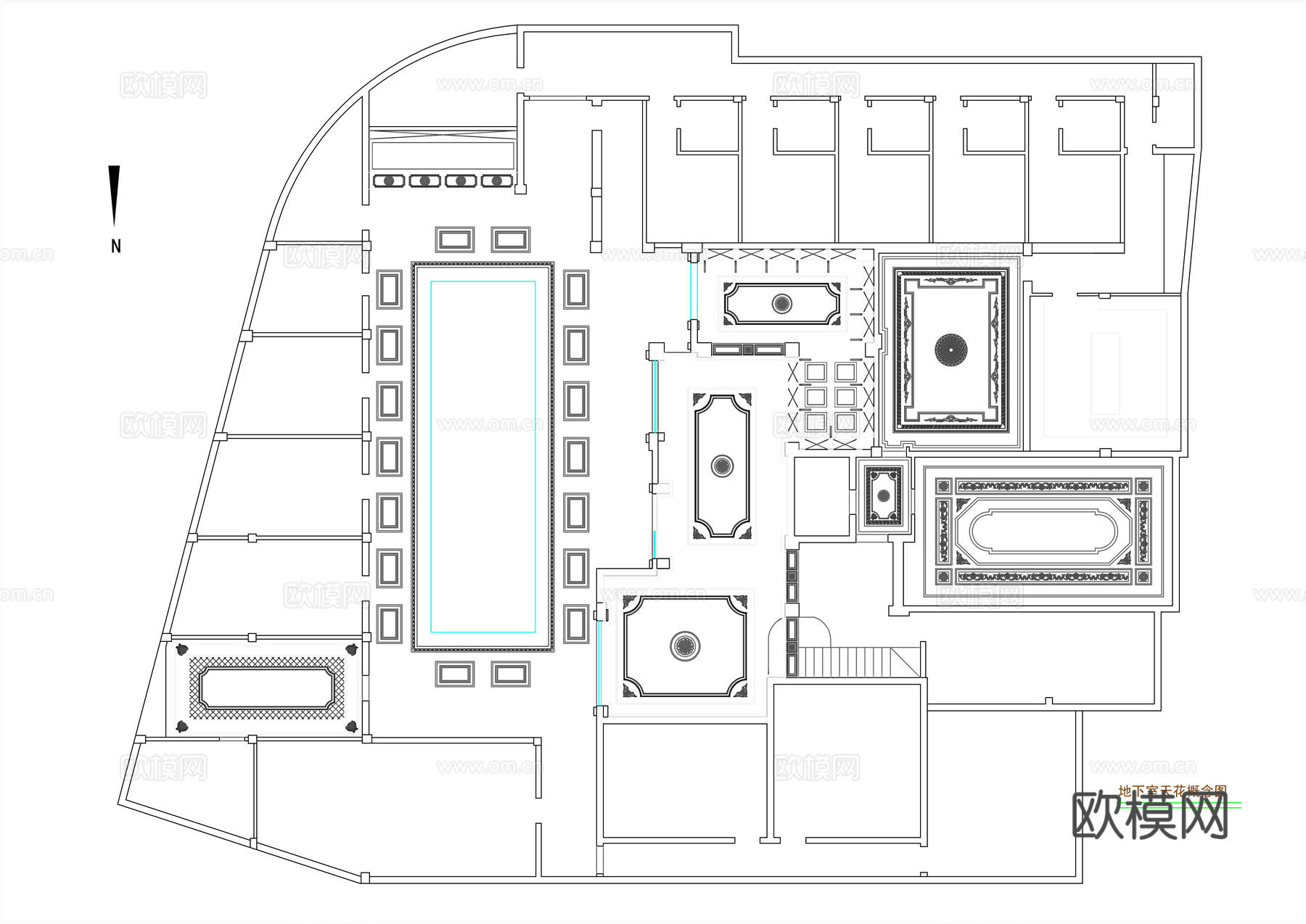 别墅顶cad施工图