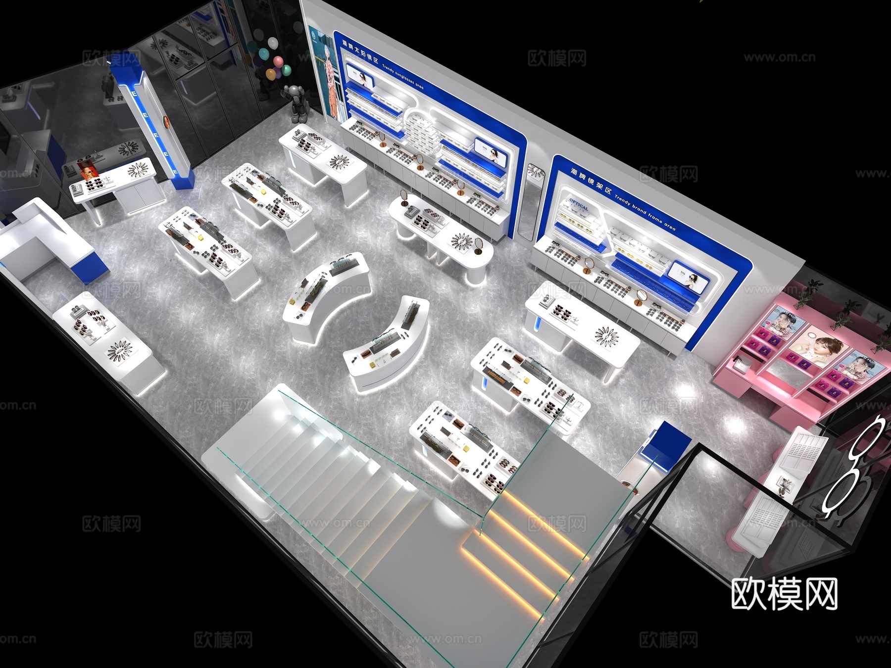 现代眼镜店3D模型3d模型