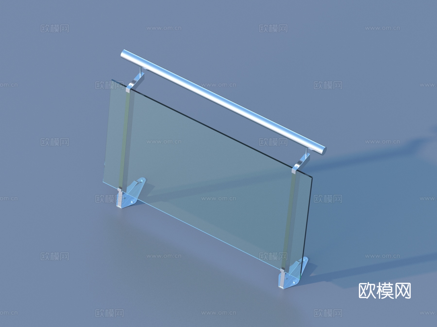 玻璃栏杆 护栏3d模型