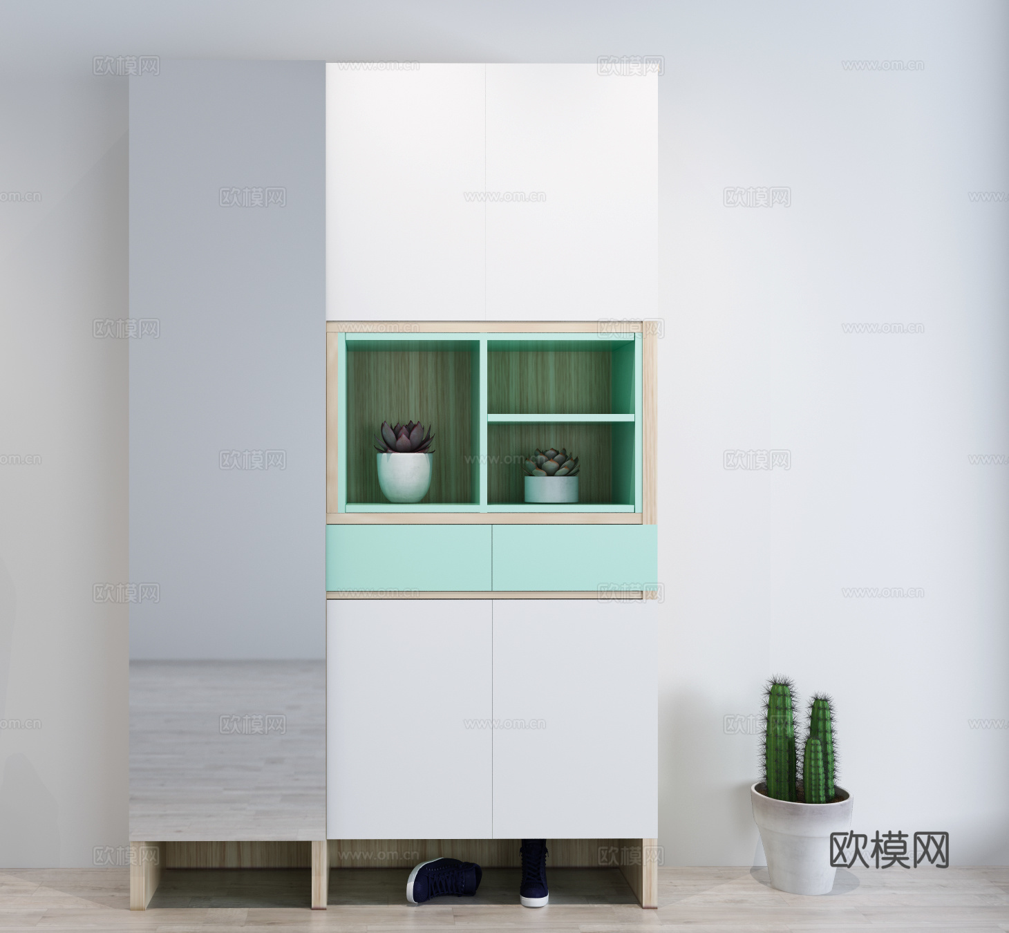 北欧衣柜鞋柜组合3d模型