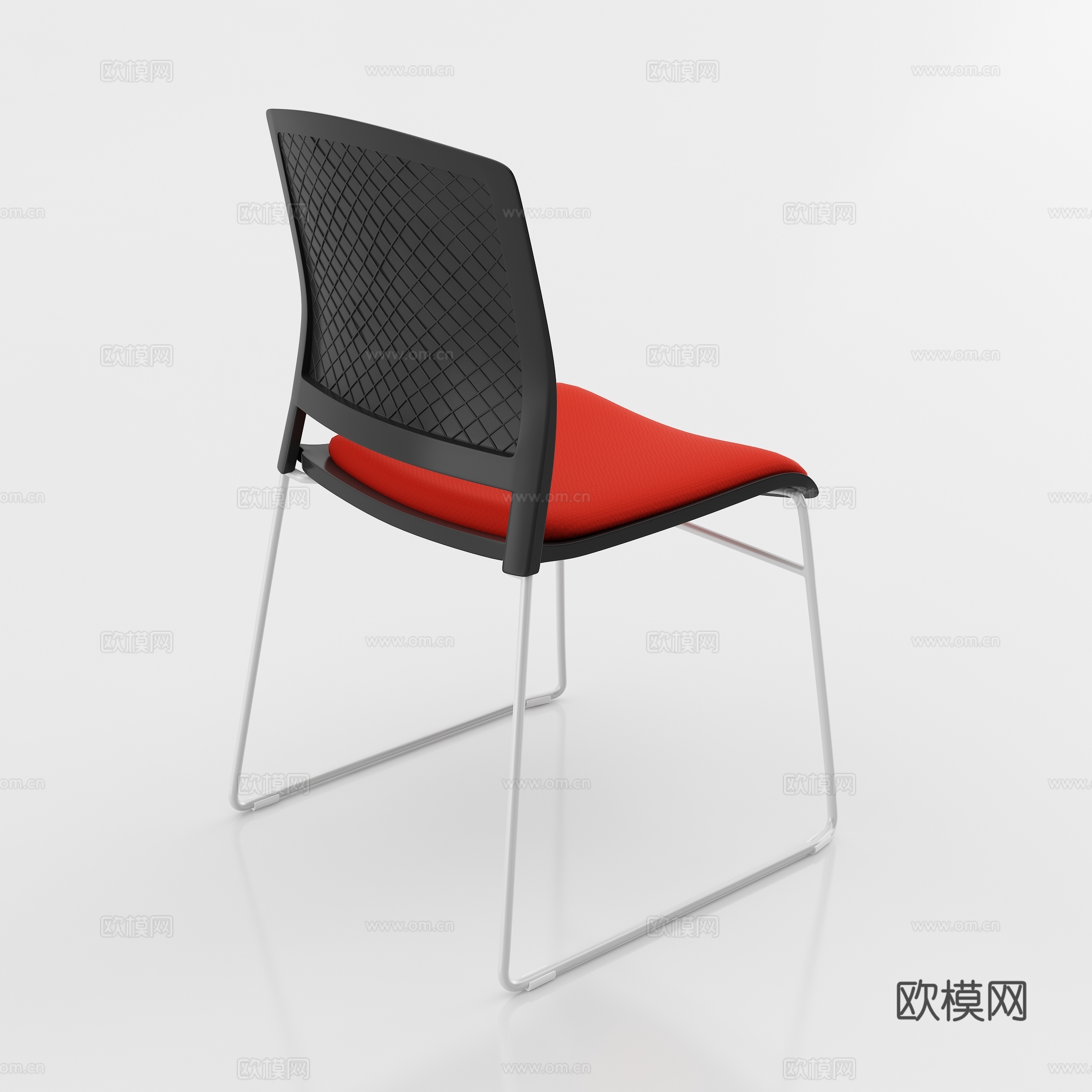 现代休闲椅培训椅会议桌椅子3d模型