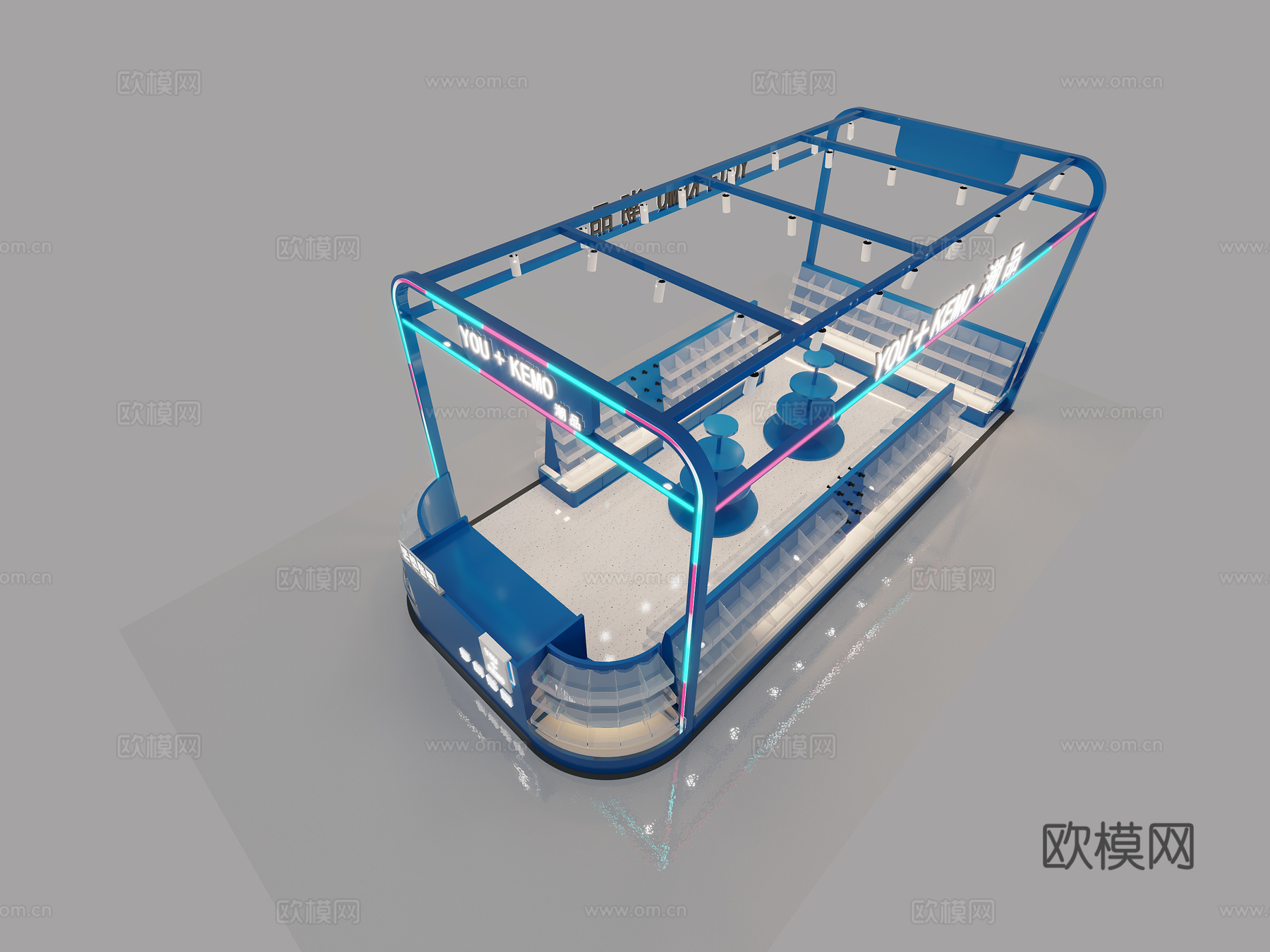 商场多经点位展架3d模型