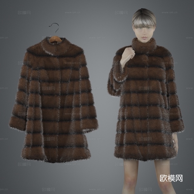 兽皮大衣3d模型下载（渲染图1）