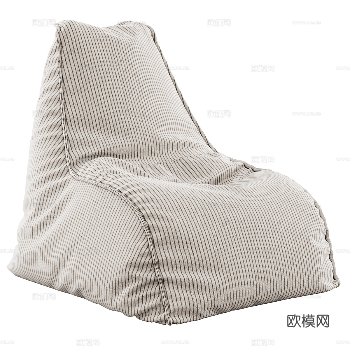 现代意式布艺休闲沙发 懒人沙发3d模型