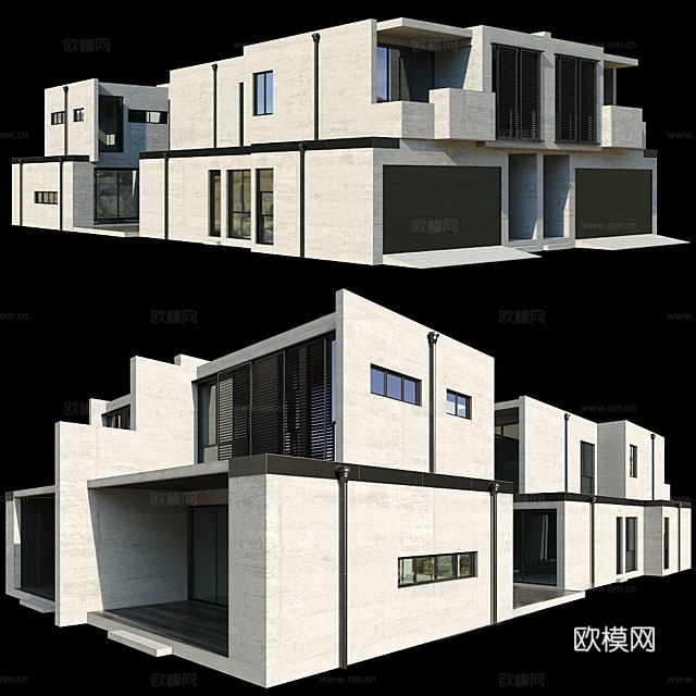 现代别墅 民宿3d模型