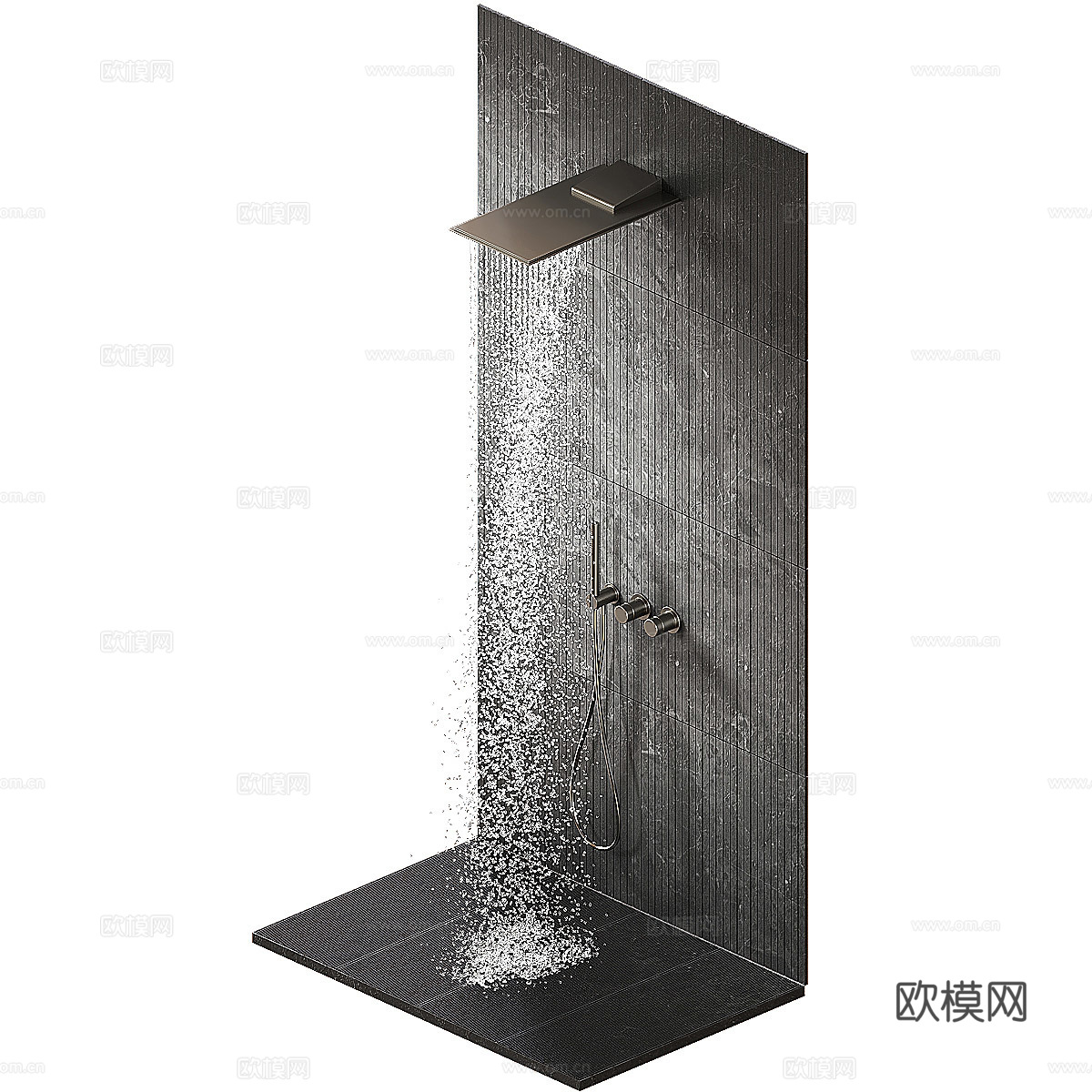 现代意式极简淋浴房3d模型