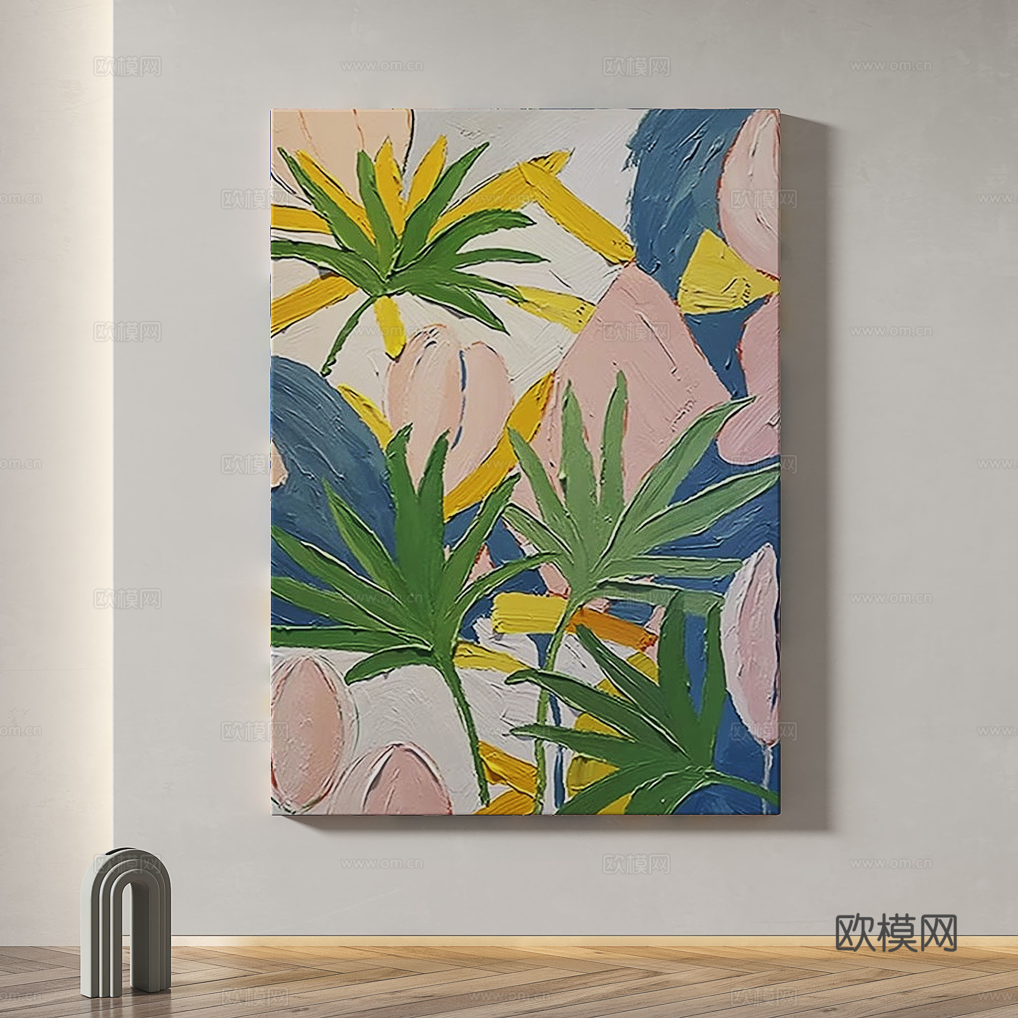 现代，简约，抽象，轻奢，侘寂，肌理，奶油，装饰画3d模型