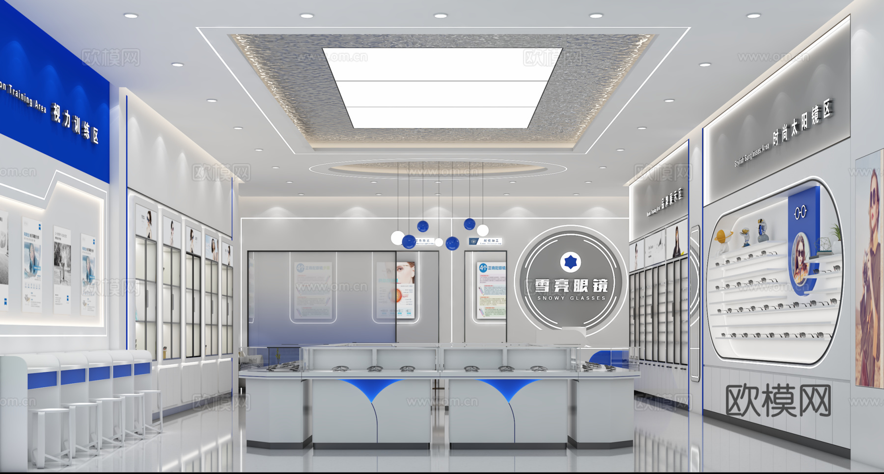 现代眼镜店3D模型3d模型