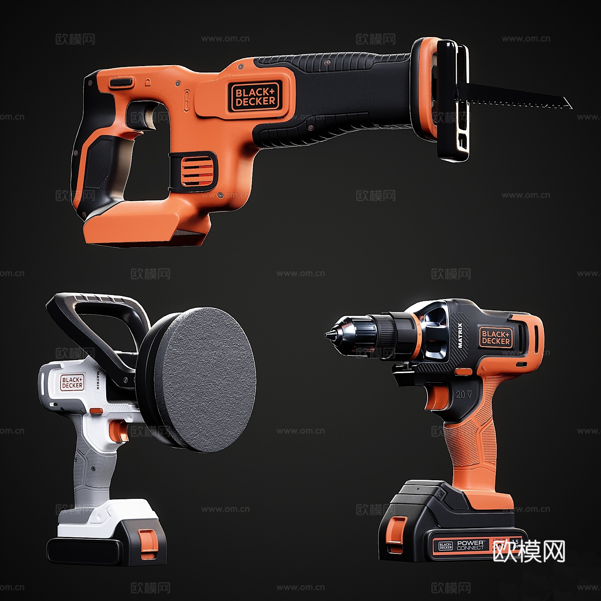 现代工具套装3d模型