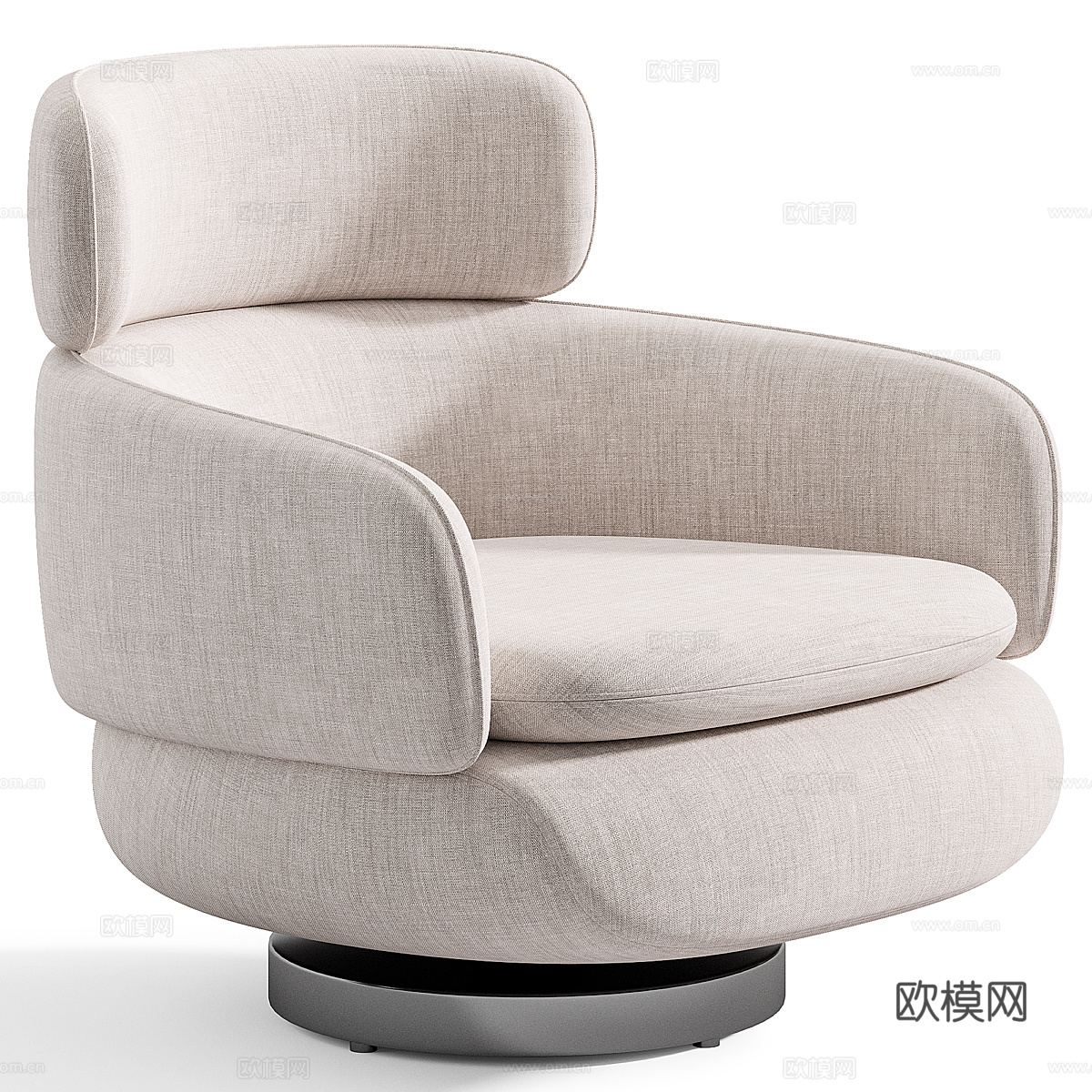 现代意式 Vivienne 扶手椅3d模型