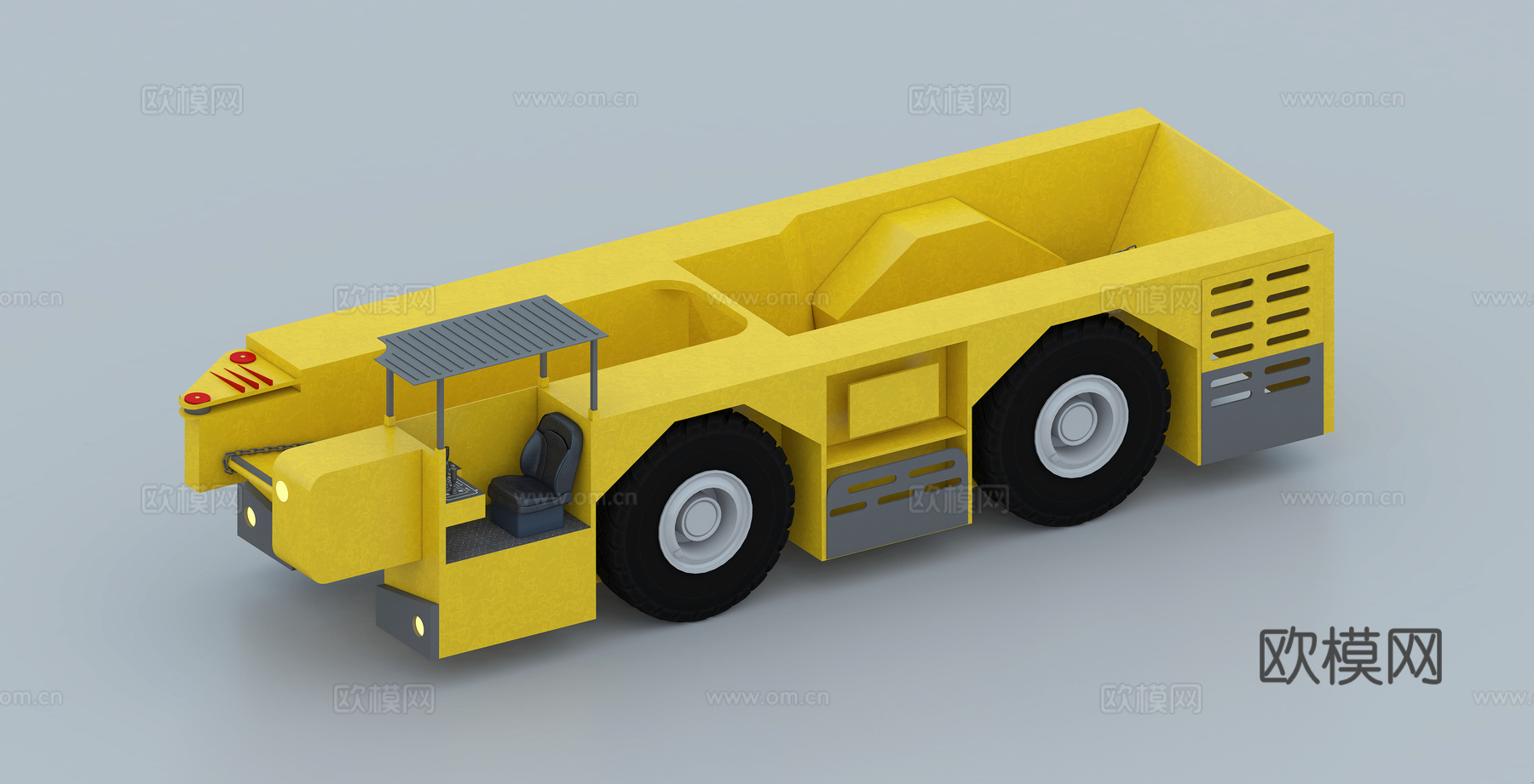 胶轮梭车 煤矿车 采矿车3d模型