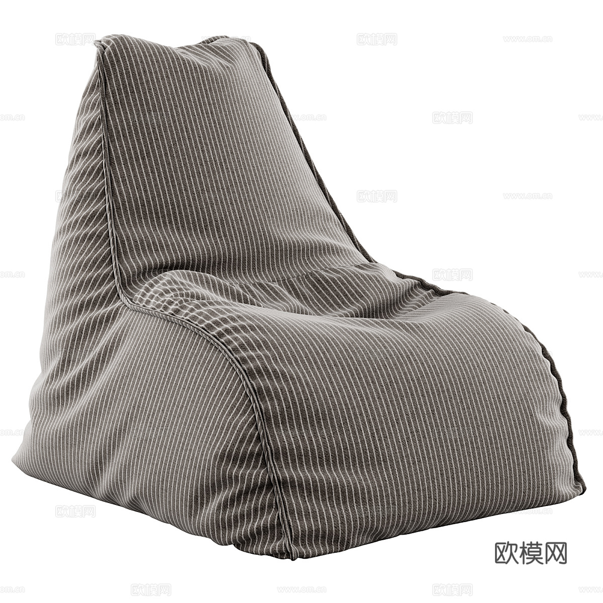 现代意式布艺休闲沙发 懒人沙发3d模型