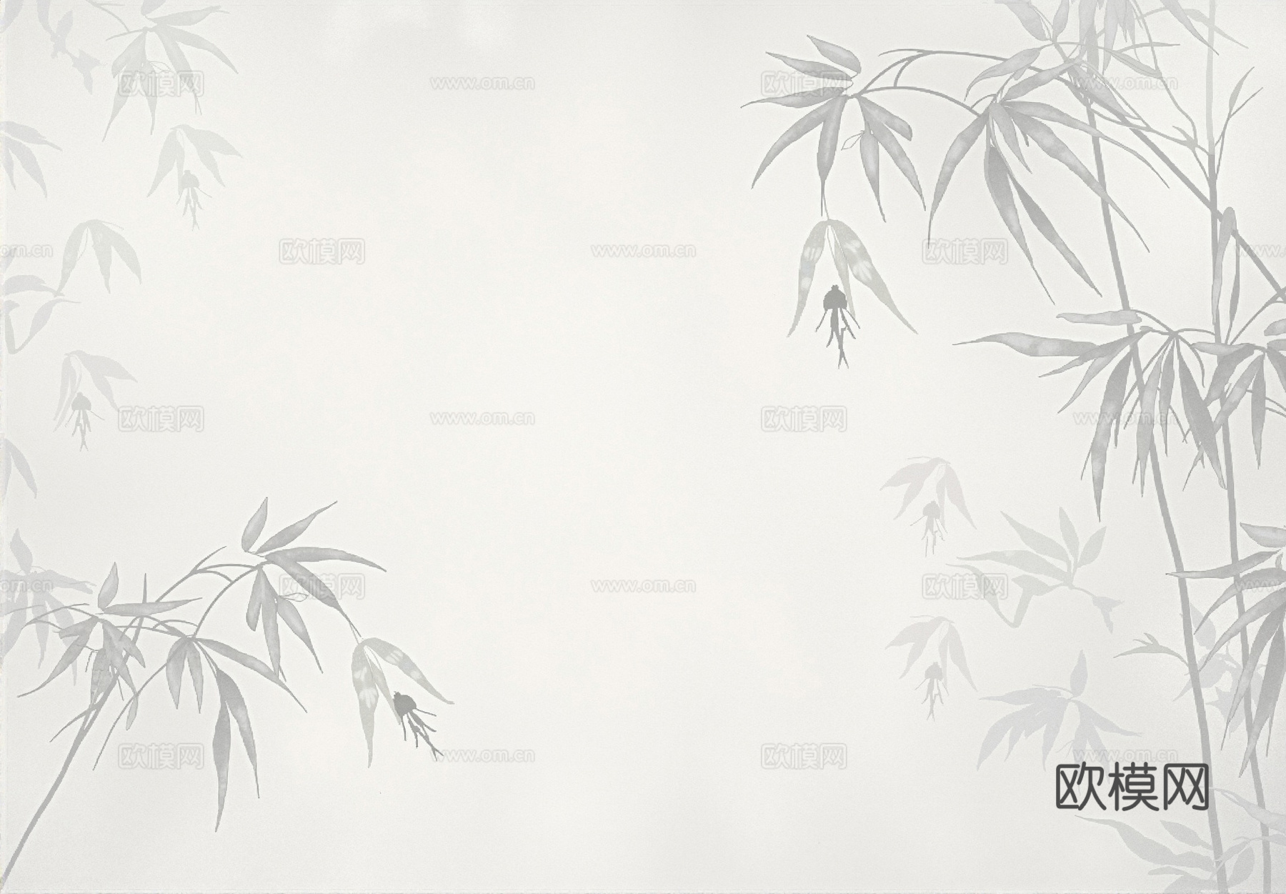 新中式竹子壁画