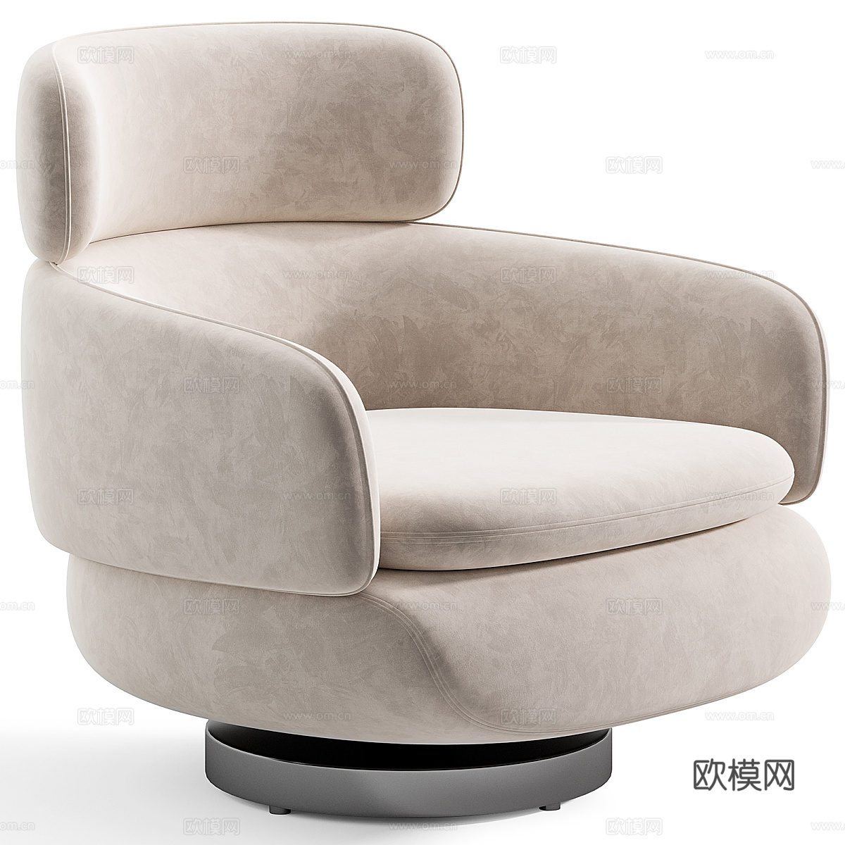 现代意式 Vivienne 扶手椅3d模型