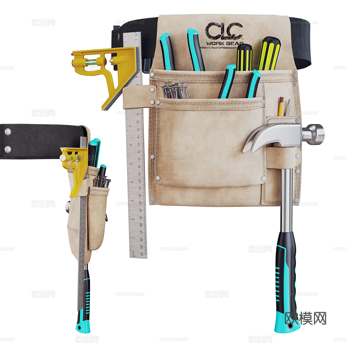 现代工具包套装3d模型