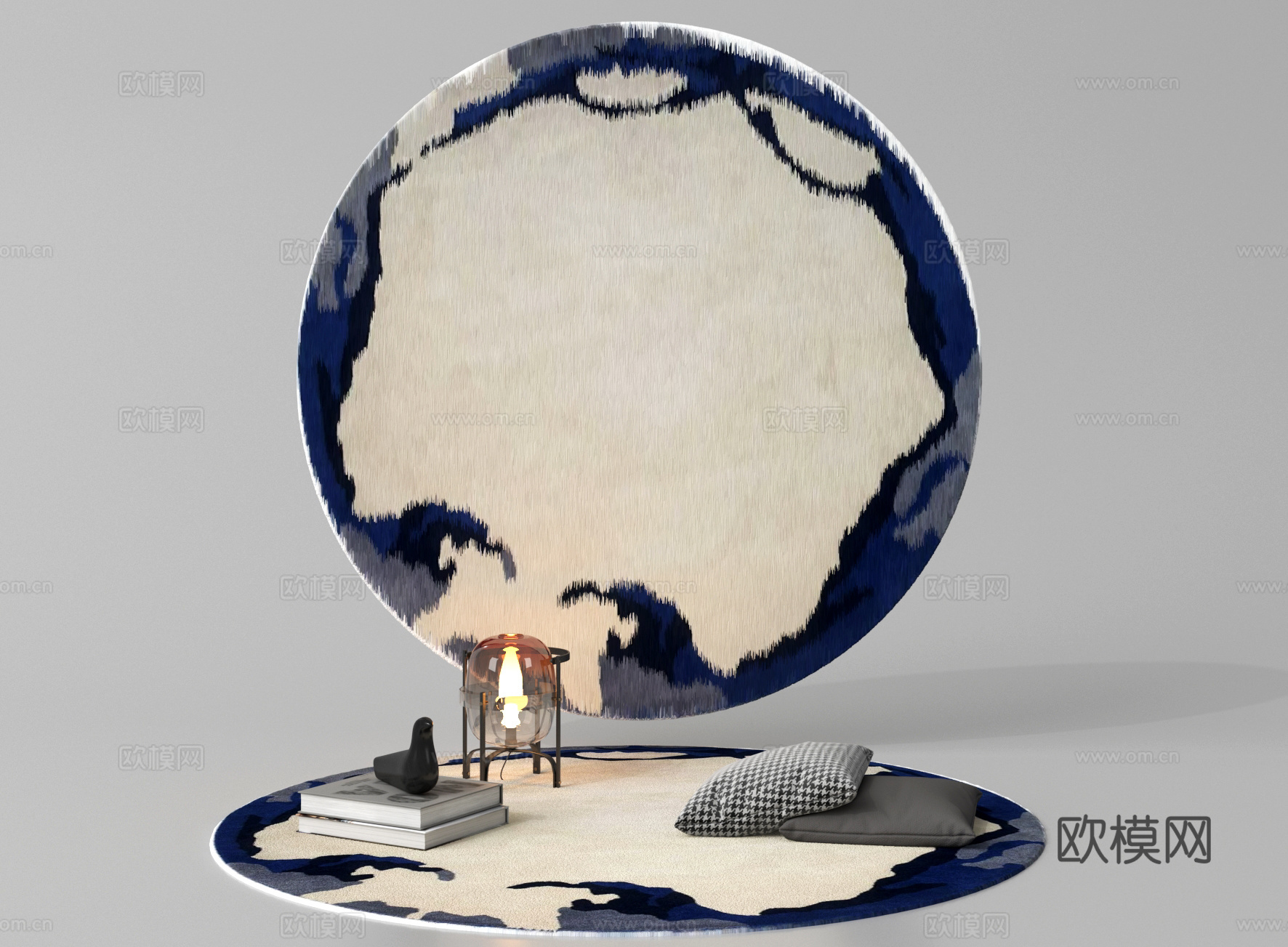 现代地毯   圆形地毯3d模型
