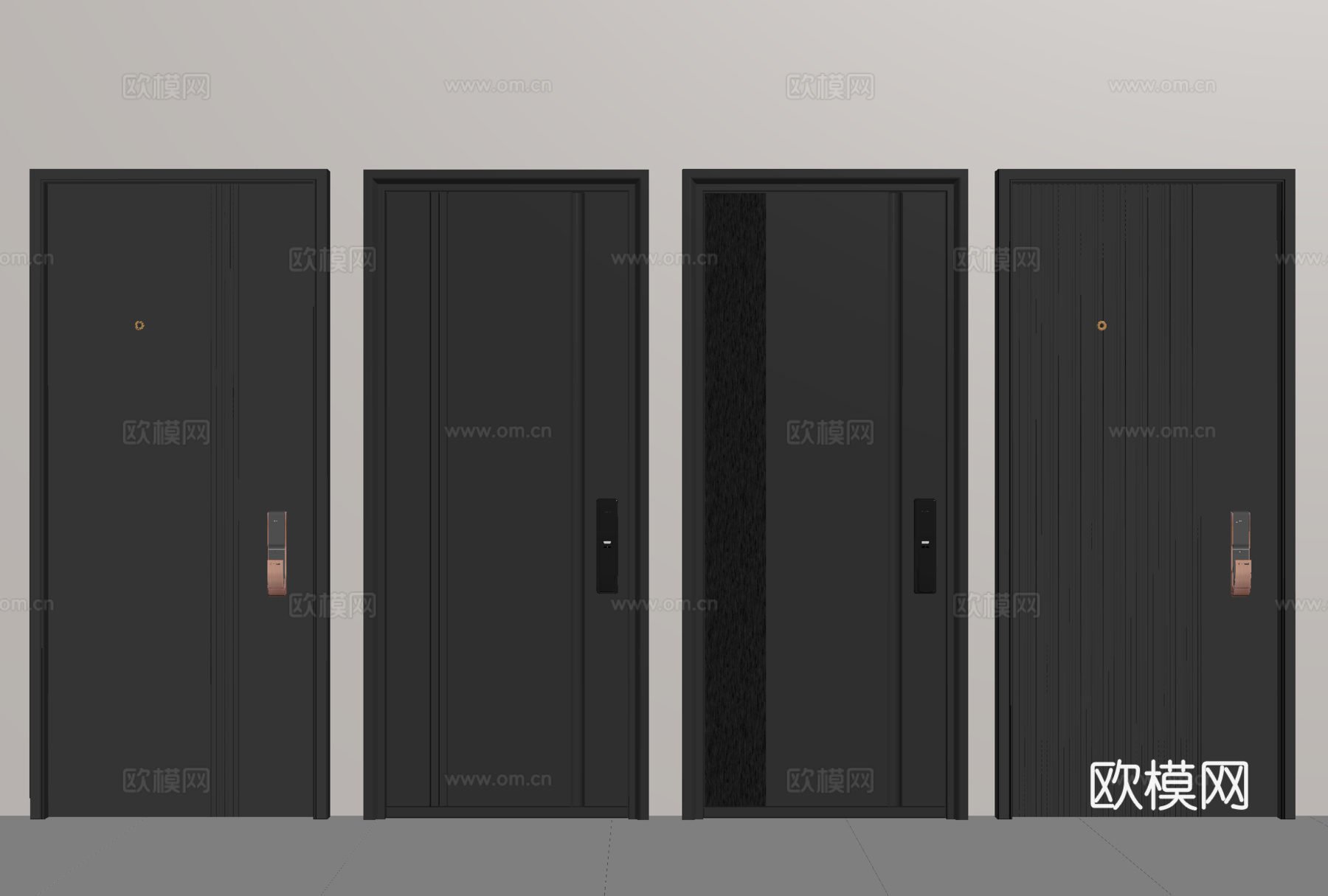 防盗门 进户门 入户门su模型