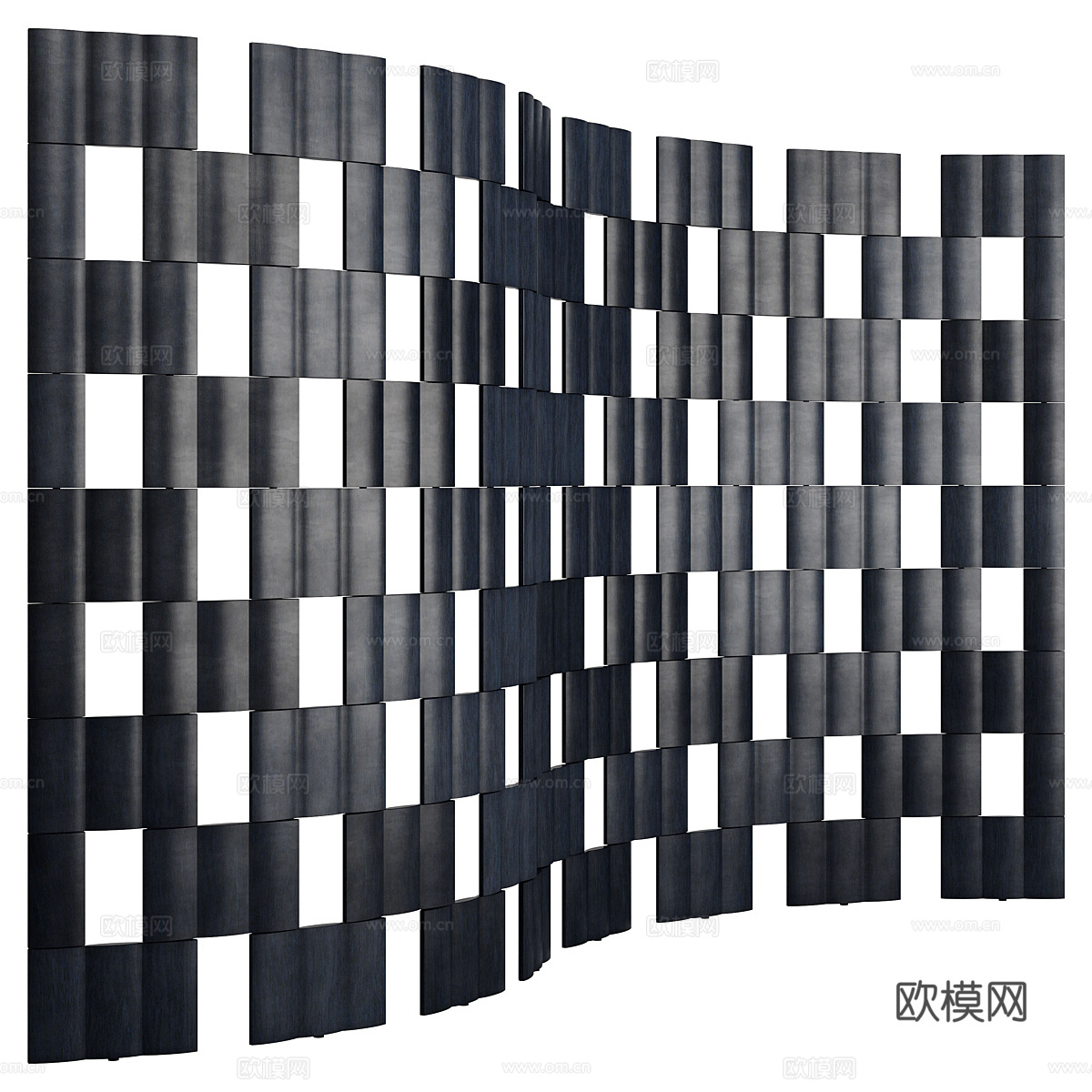现代意式屏风隔断3d模型