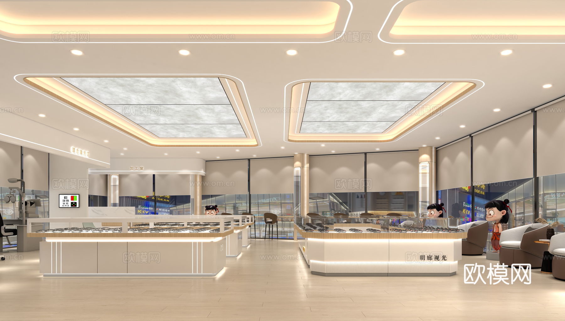 现代眼镜店3D模型3d模型