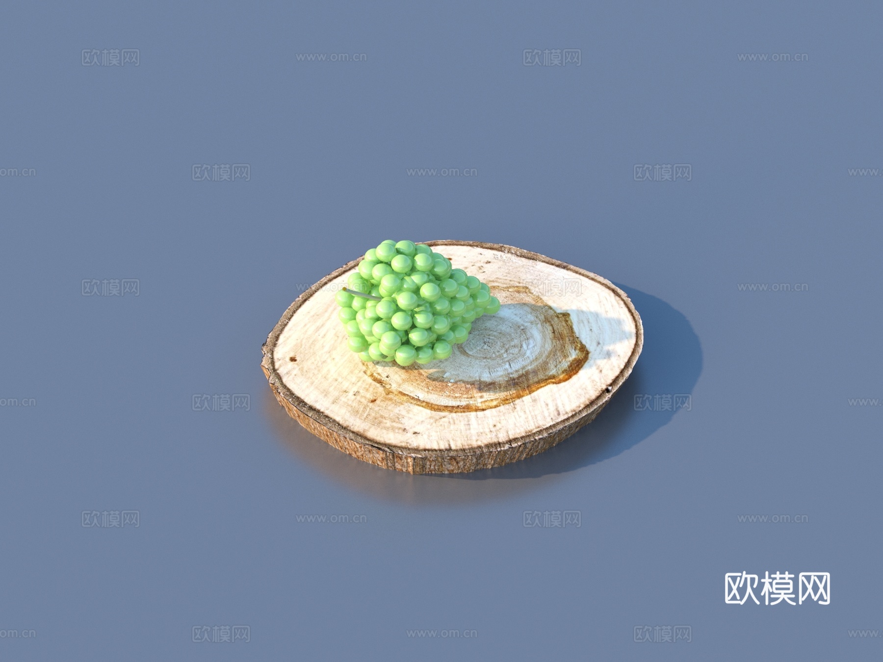 葡萄 水果 菜板 案板3d模型