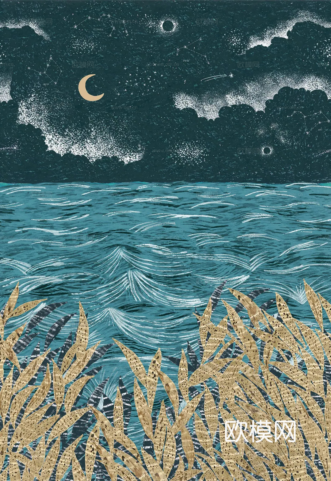 卡通油画