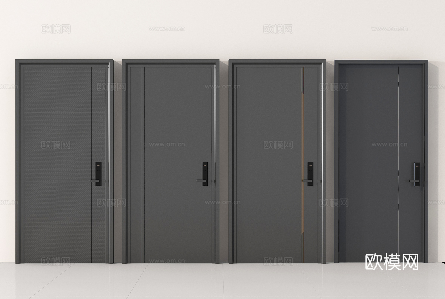 防盗门 进户门 入户门su模型