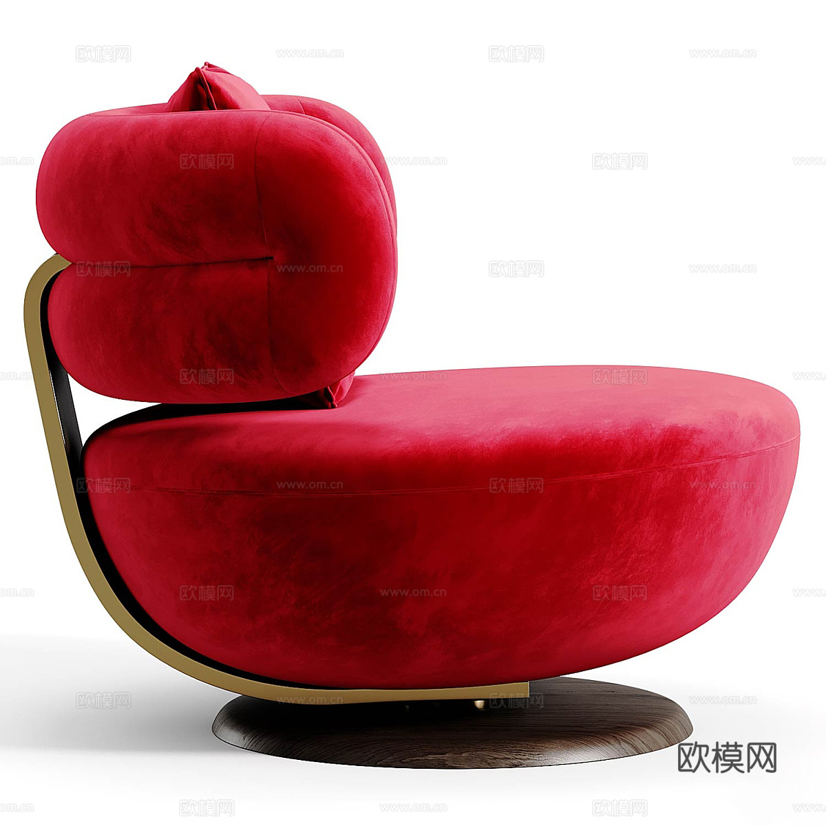 现代意式奶油风 MONE 扶手椅3d模型