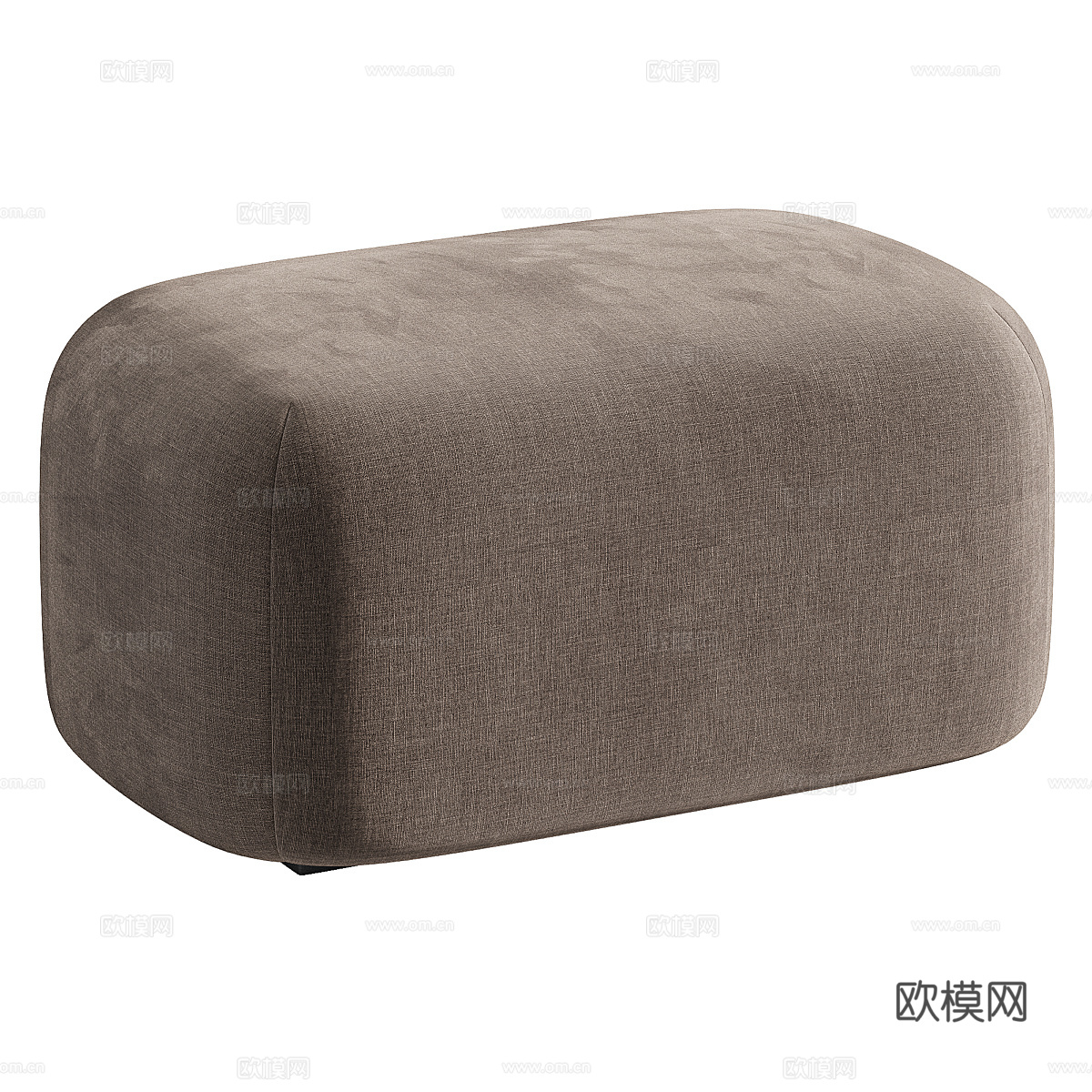 现代意式奶油风布艺沙发凳 脚踏3d模型