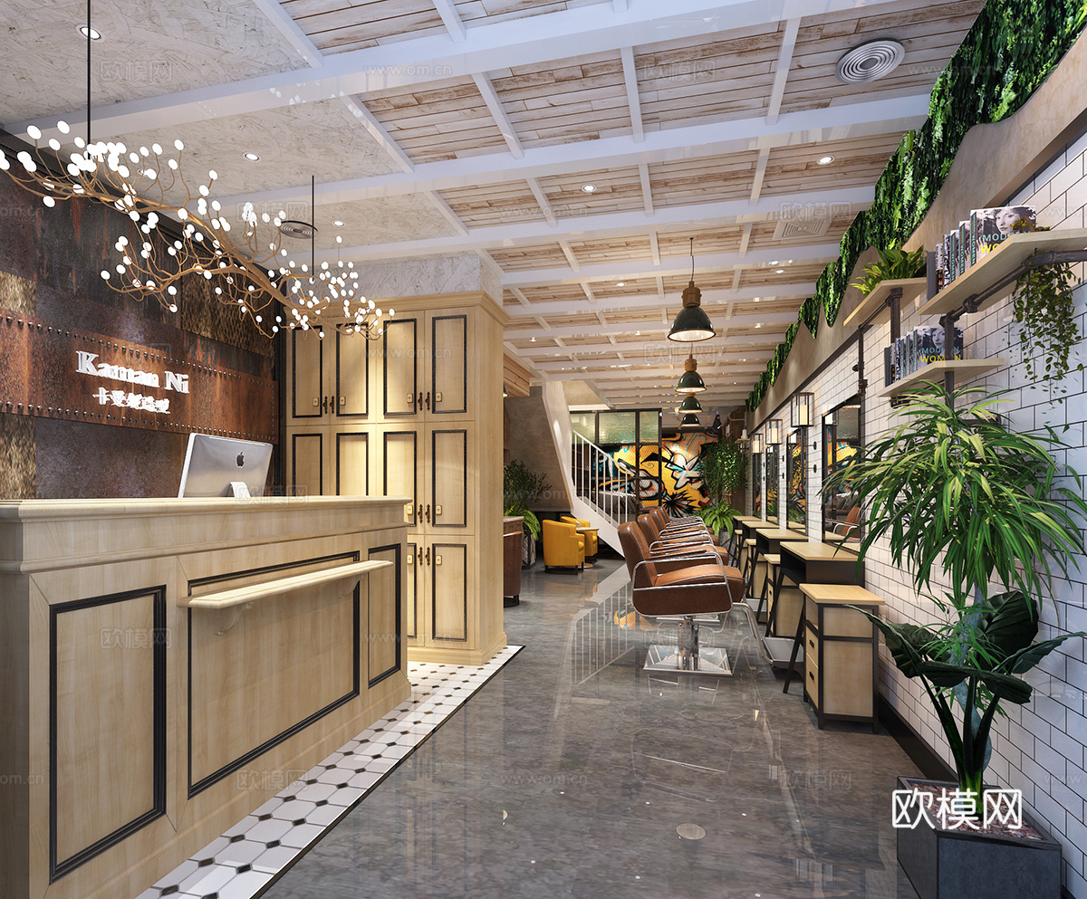 现代理发店3d模型