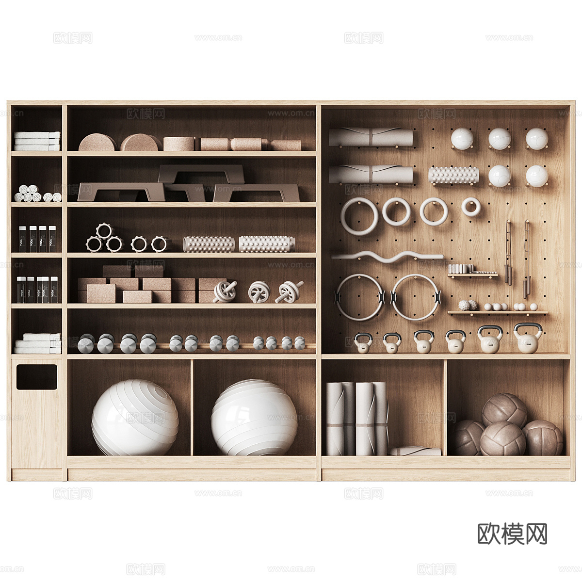 现代健身器材 器材柜3d模型