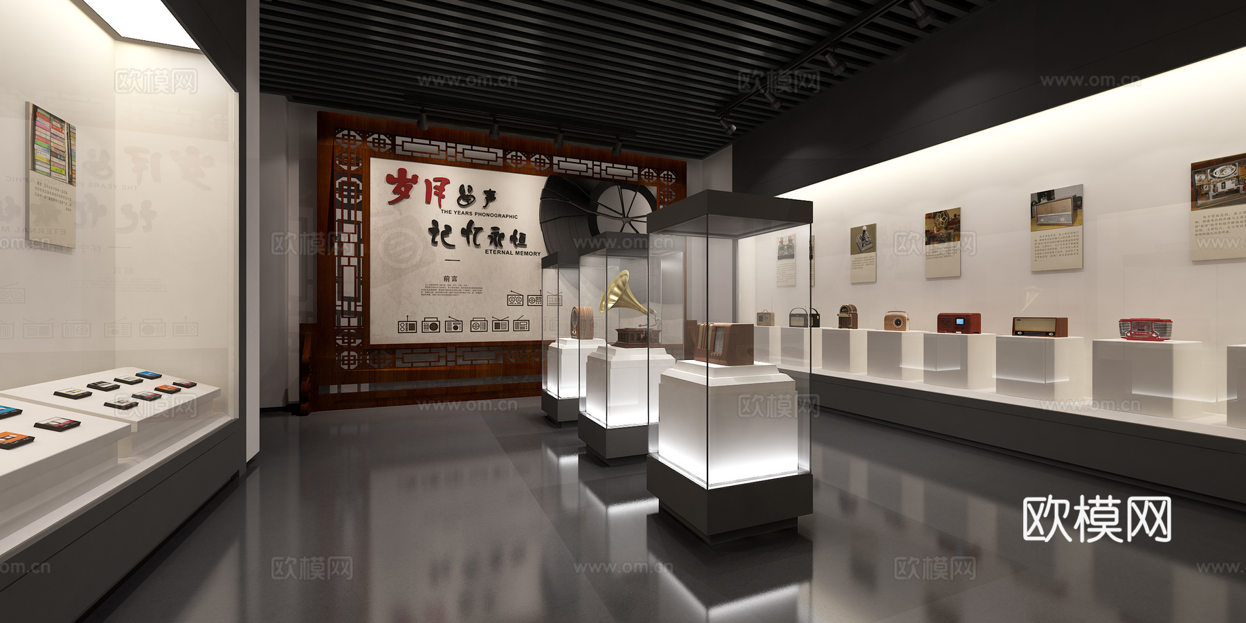 收音机历史展厅 临展厅3d模型