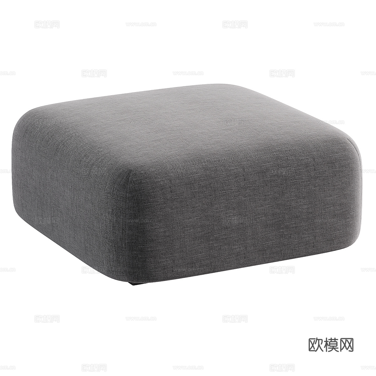 现代意式奶油风布艺沙发凳 脚踏3d模型