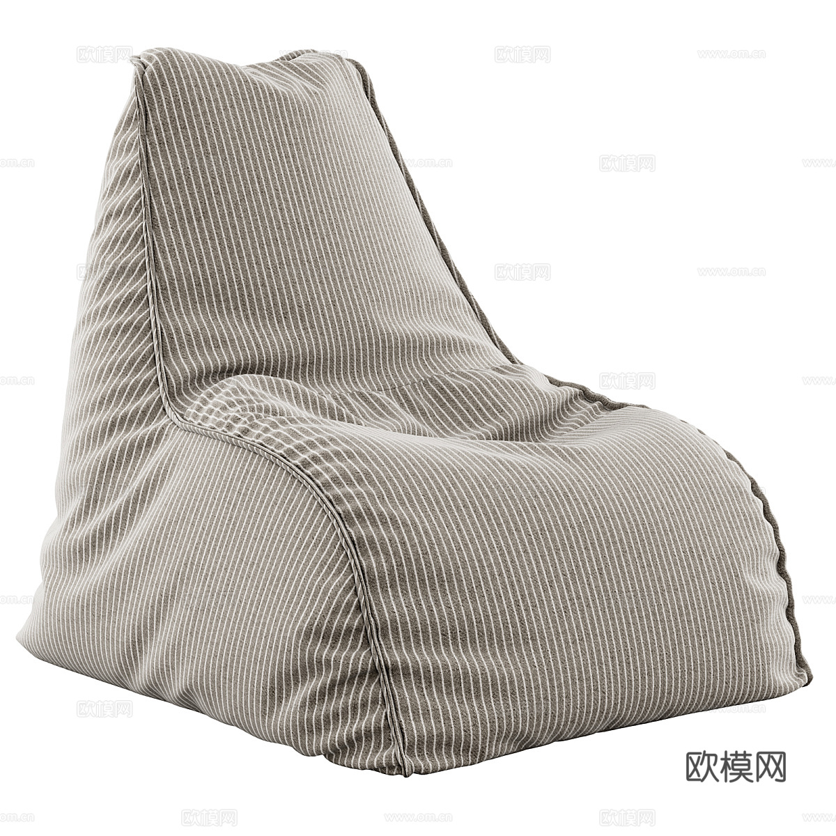 现代意式布艺休闲沙发 懒人沙发3d模型