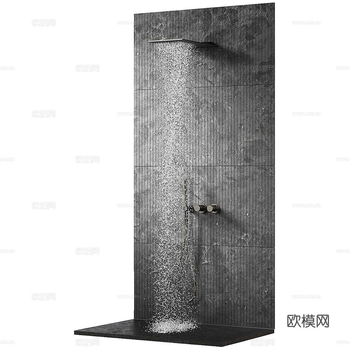 现代意式极简淋浴房3d模型