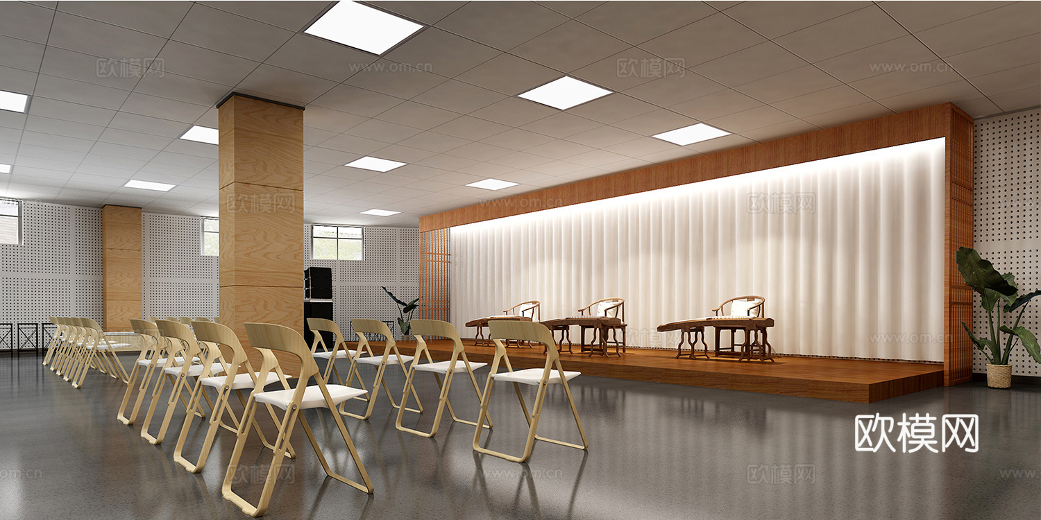 演唱活动中心 展厅 舞台3d模型