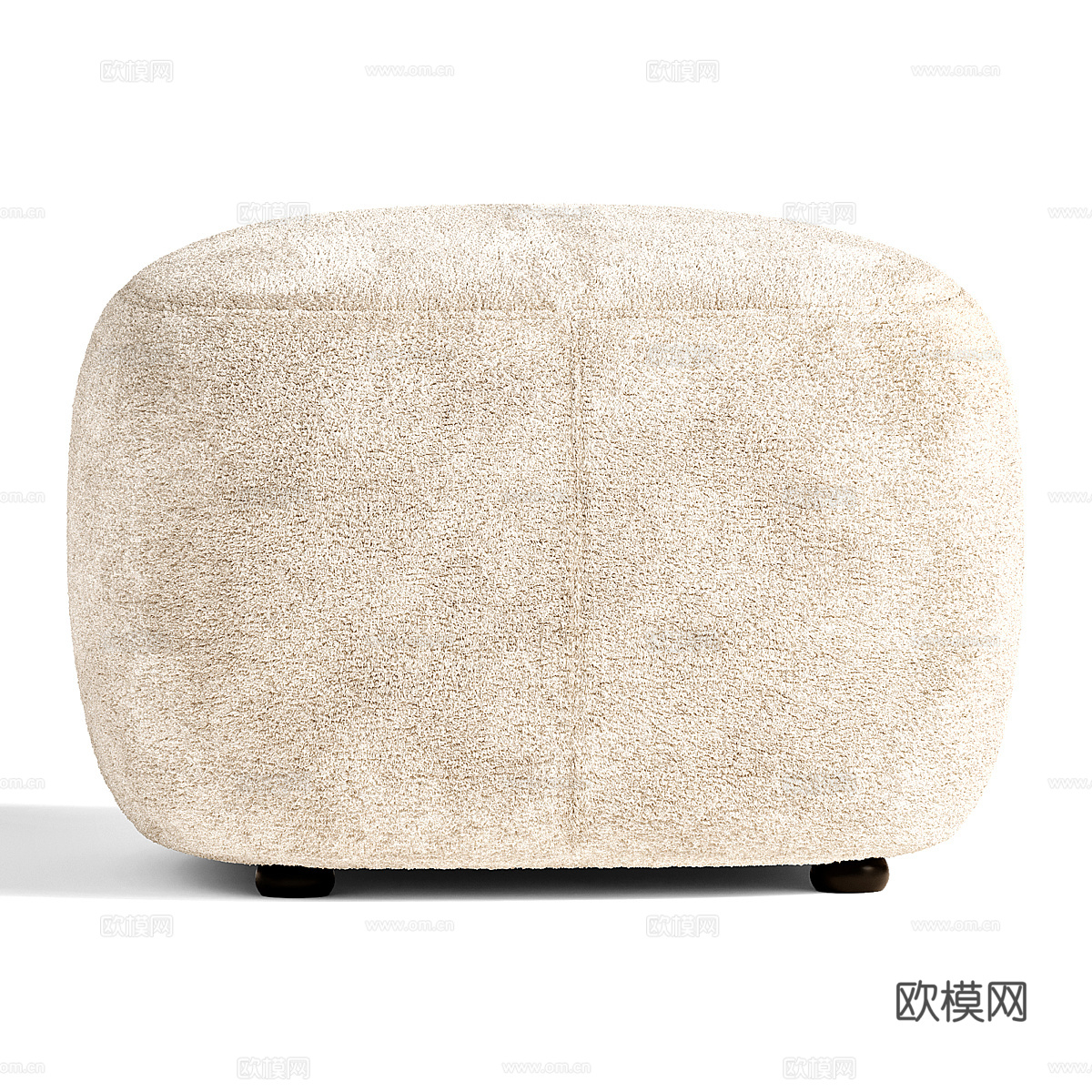 现代意式布艺沙发凳 脚踏3d模型