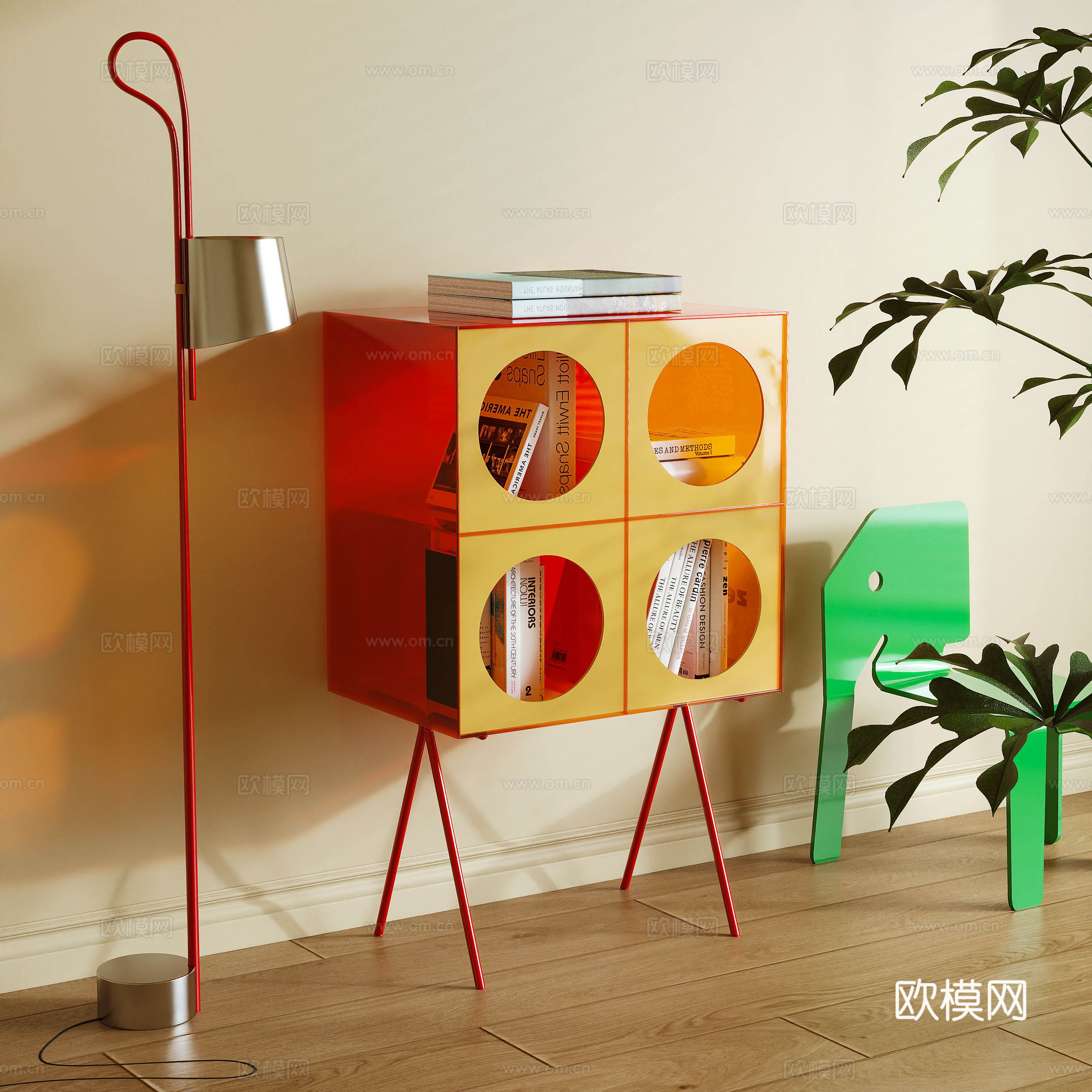 储物柜 边柜 玄关柜 装饰柜 亚克力3d模型