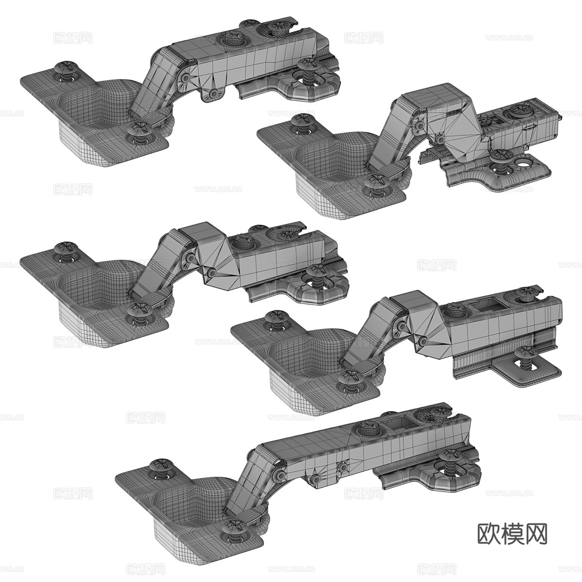现代家具铰链3d模型