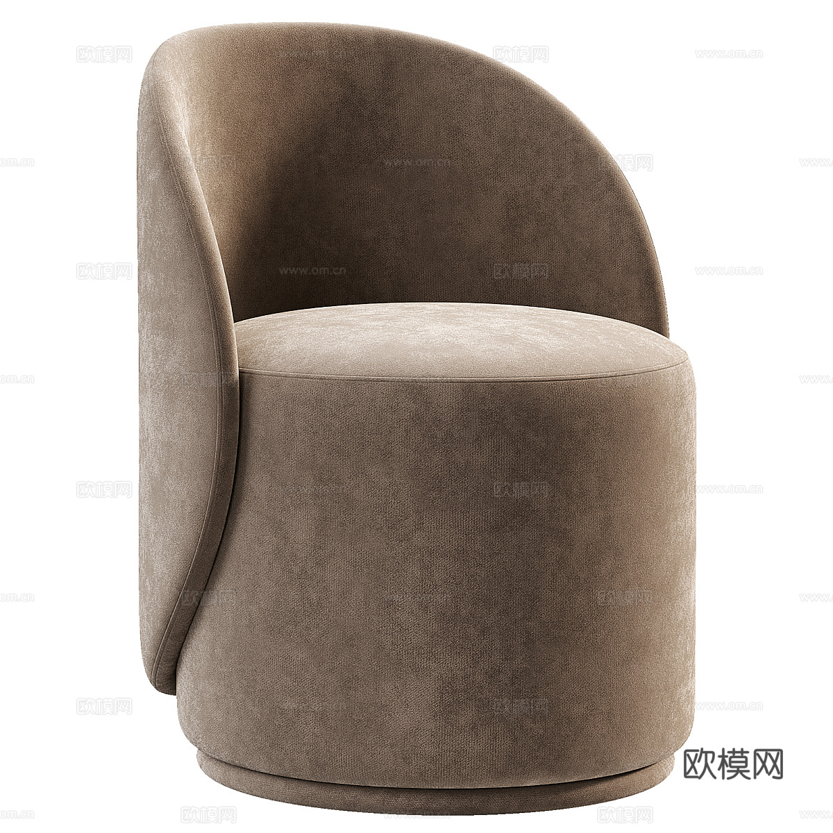 现代意式 Loreen 布艺凳3d模型