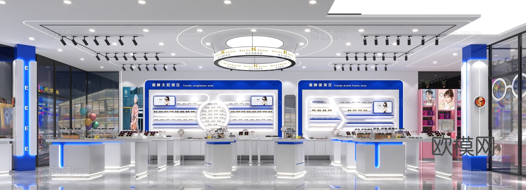 现代眼镜店3D模型3d模型