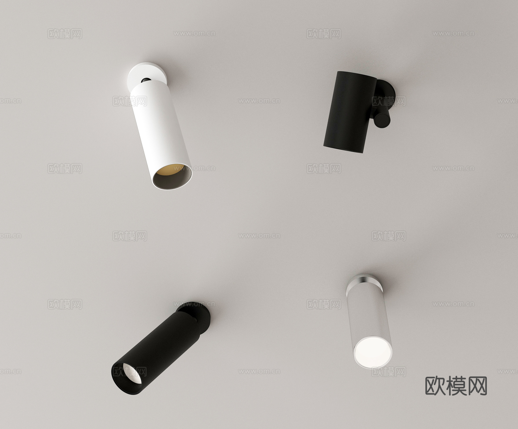现代筒灯射灯 明装筒灯射灯3d模型
