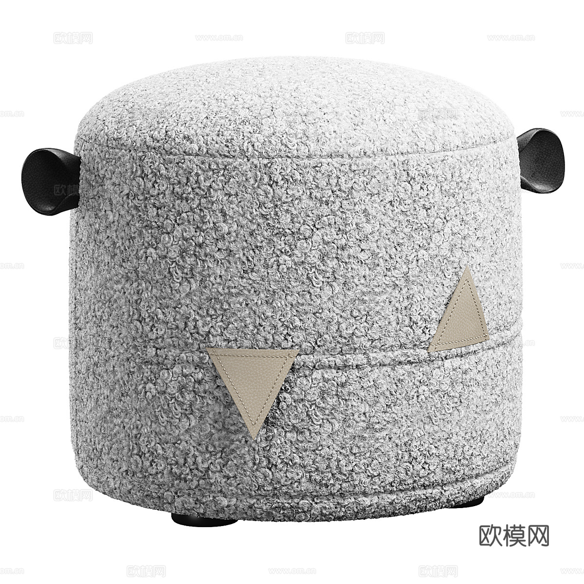 现代奶油风 Melmi 儿童布艺圆凳3d模型