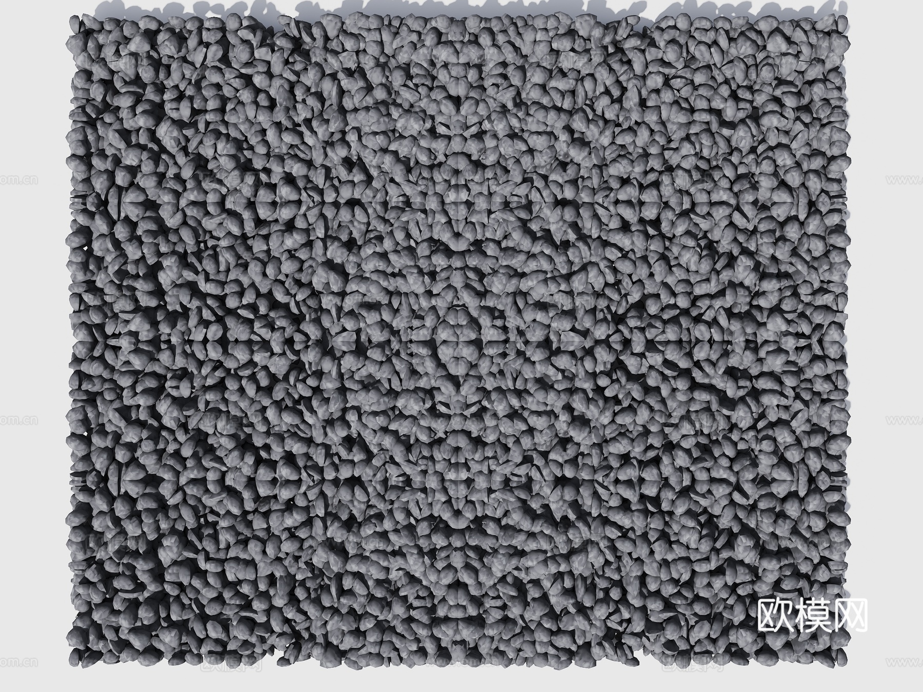 现代砾石 景观碎石 园路软石 小石子 小石头 砂石 石头小路3d模型