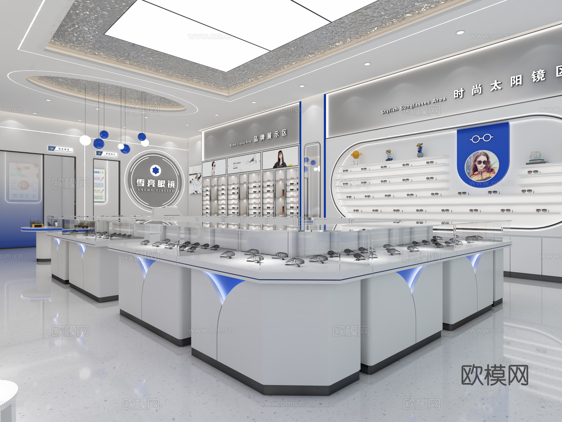 现代眼镜店3D模型3d模型