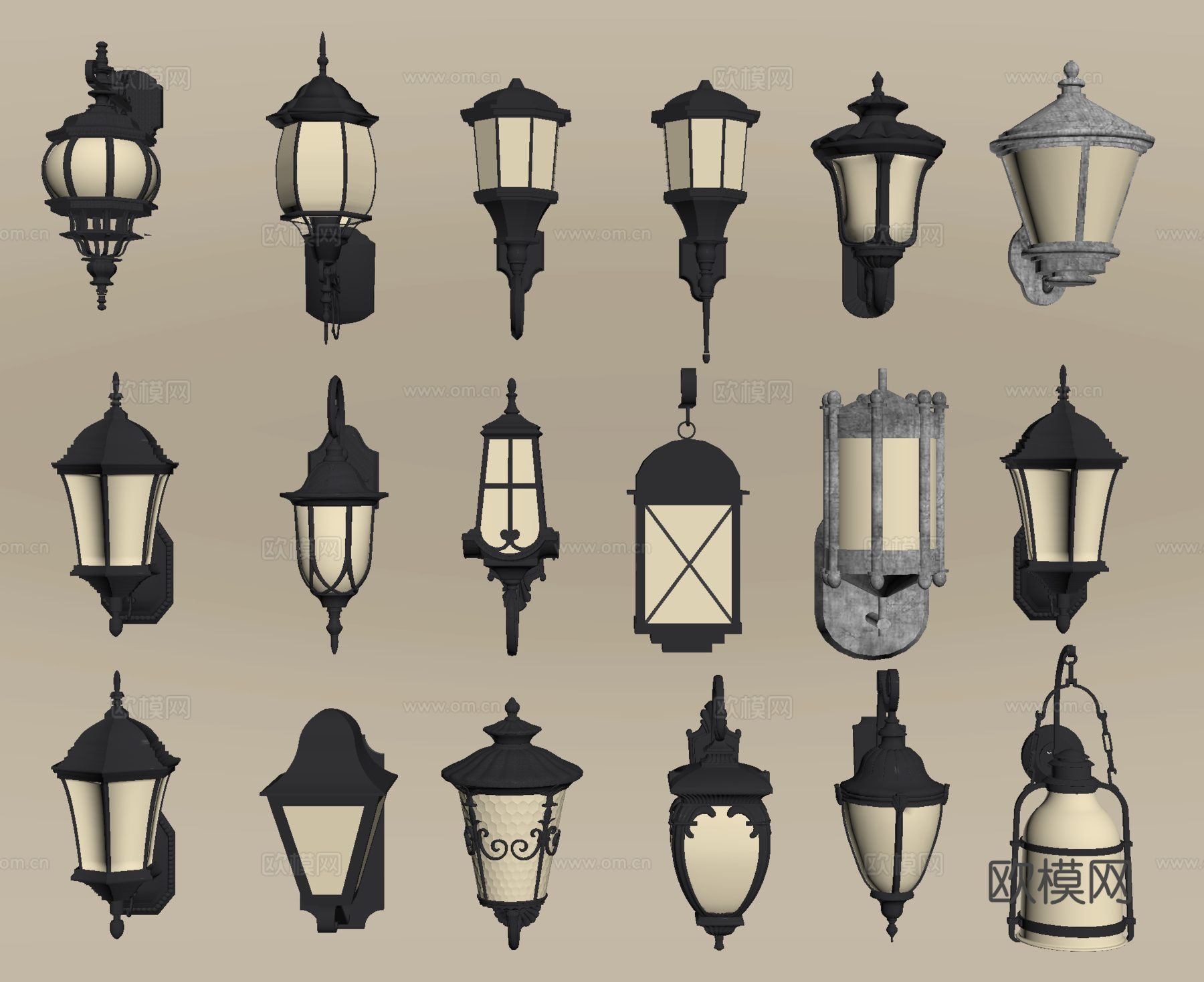 壁灯su模型下载（渲染图2）